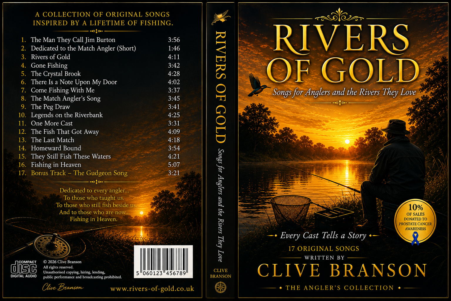 Rivers of Gold album sleeve with full 17 track listing
